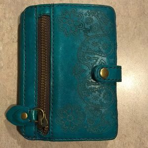 Lucky Brand - leather turquoise wallet